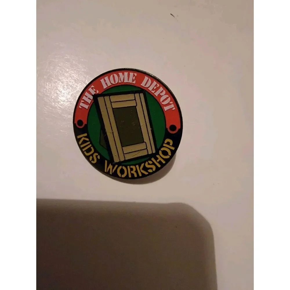 Vintage Enamel‎ Pin Pinback The Home Depot Kids Workshop